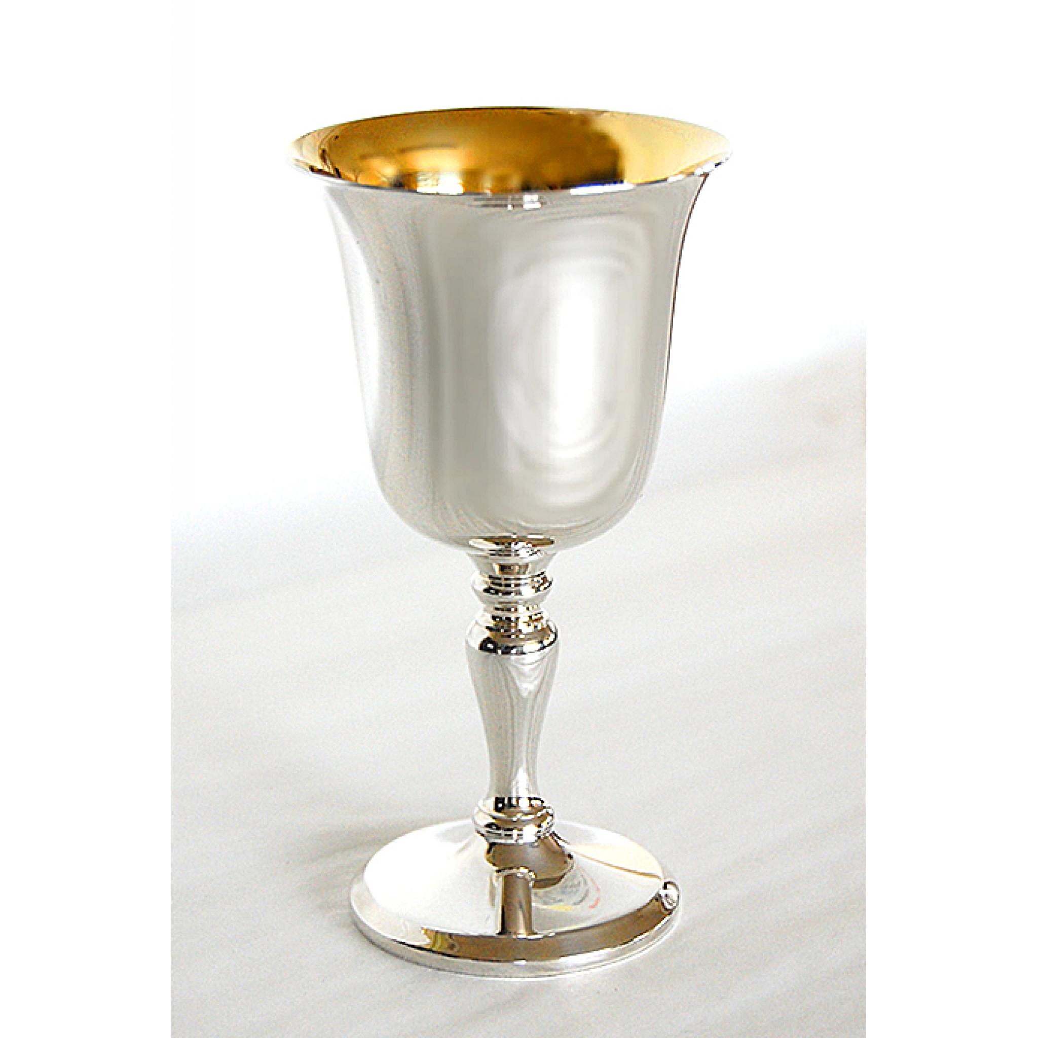 Sterling Silver Wine Goblet Gilt inside.