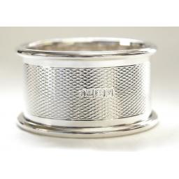 Silver Napkin Ring - Engine Turned Pattern