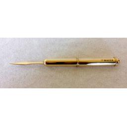 9ct Gold Toothpick engine turned or plain
