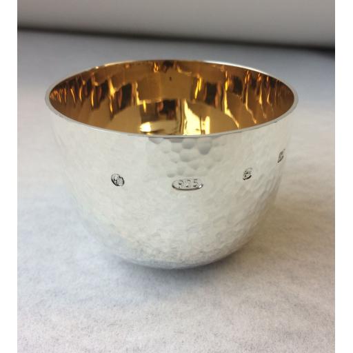 Sterling Silver Hammered Finished Tumbler Cup
